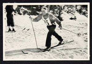 1936 Winter Olympics Kalle Heikkinen Finland Ski Print - ORIGINAL