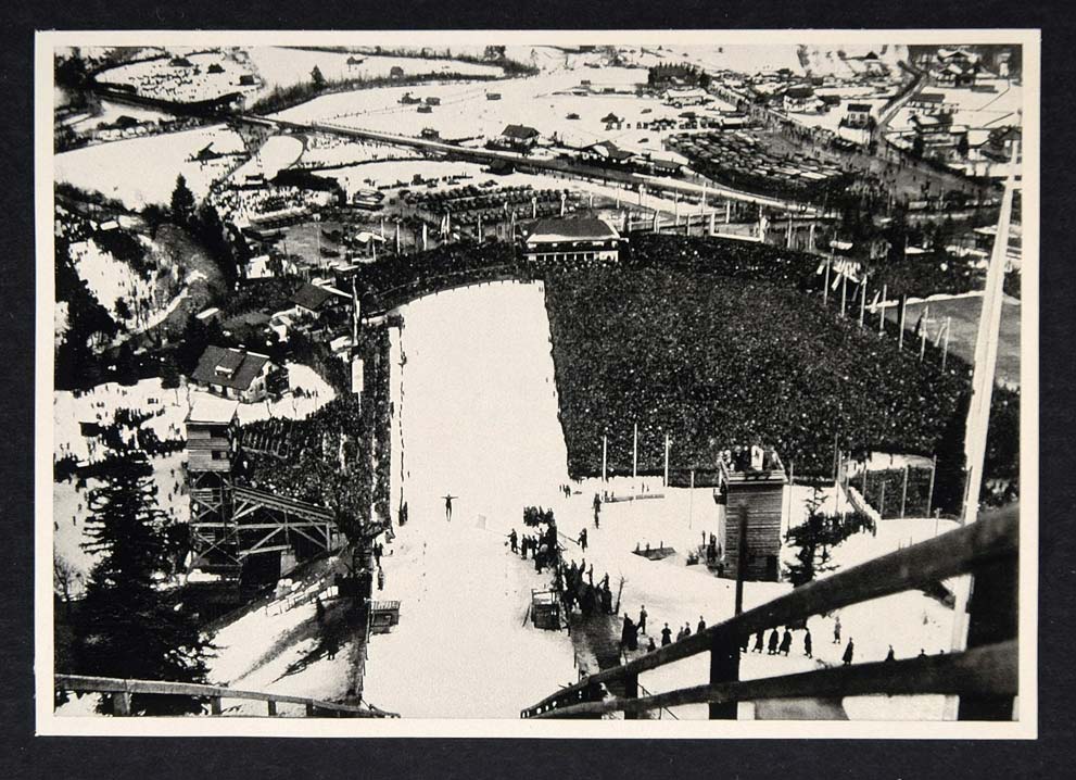1936 Winter Olympics Stadium Spectators Crowd Print - ORIGINAL HISTORIC IMAGE