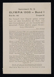1936 Summer Olympics Berlin German Handball Match Print ORIGINAL HISTORIC IMAGE