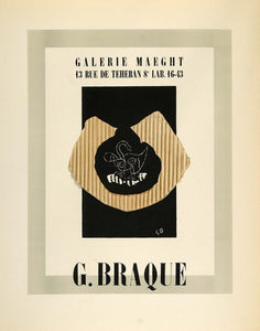 1959 Lithograph Georges Braque Poster Art Abstract Galerie Maeght
