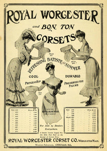 1903 Ad Royal Worcester Bon Ton Corset Victorian Women - ORIGINAL OWE1