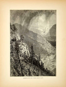 1872 Wood Engraving Cumberland Gap Appalachian Mountains Eagle Cliff Harry PA2