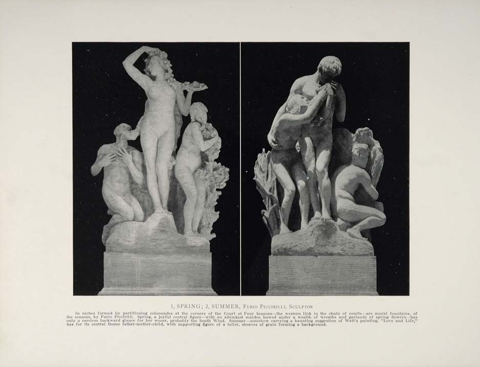 1915 Panama Pacific Exposition Furio Piccirilli Nudes ORIGINAL HISTORIC IMAGE
