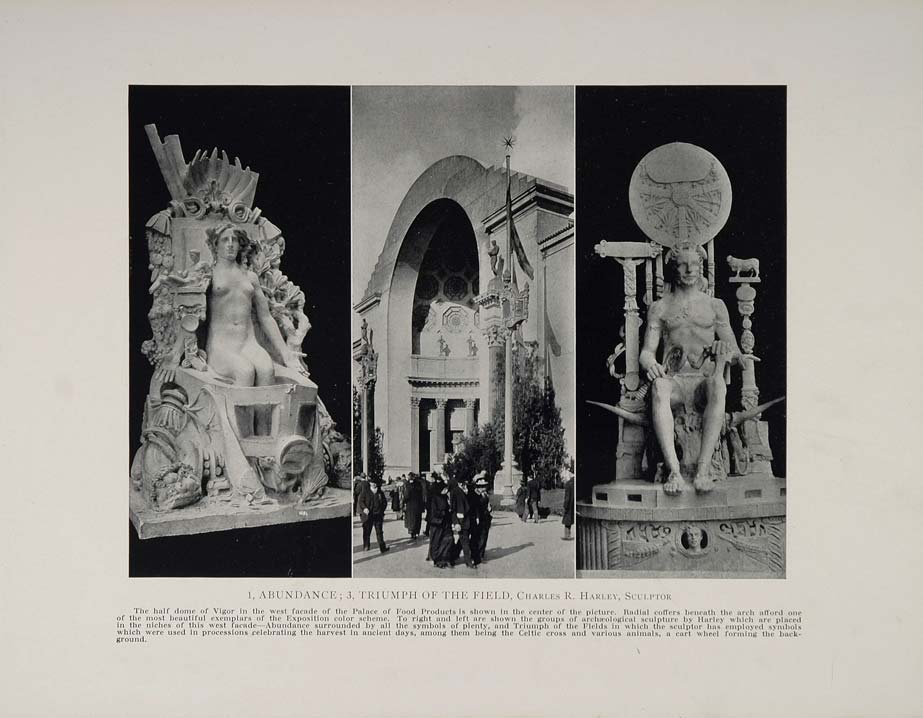 1915 Panama Pacific Exposition Charles Harley Sculpture ORIGINAL HISTORIC IMAGE