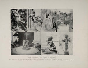 1915 Panama Pacific Expo Duck Baby Fountain Statues - ORIGINAL HISTORIC IMAGE