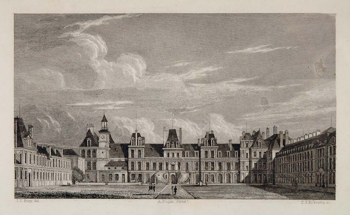 1831 Palais Chateau Fontainebleau Cour D'Honneur - ORIGINAL PARIS2