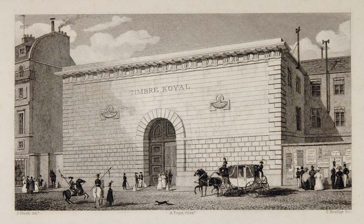 Timbre Royal 1831 Timbre Royal Stamp Office Paris Copper Engraving - ORIGINAL PARIS ...
