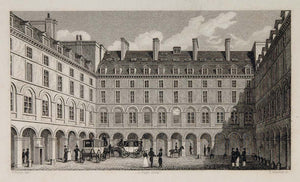 1831 Cour du Ministre Finances Court Paris Engraving - ORIGINAL PARIS2
