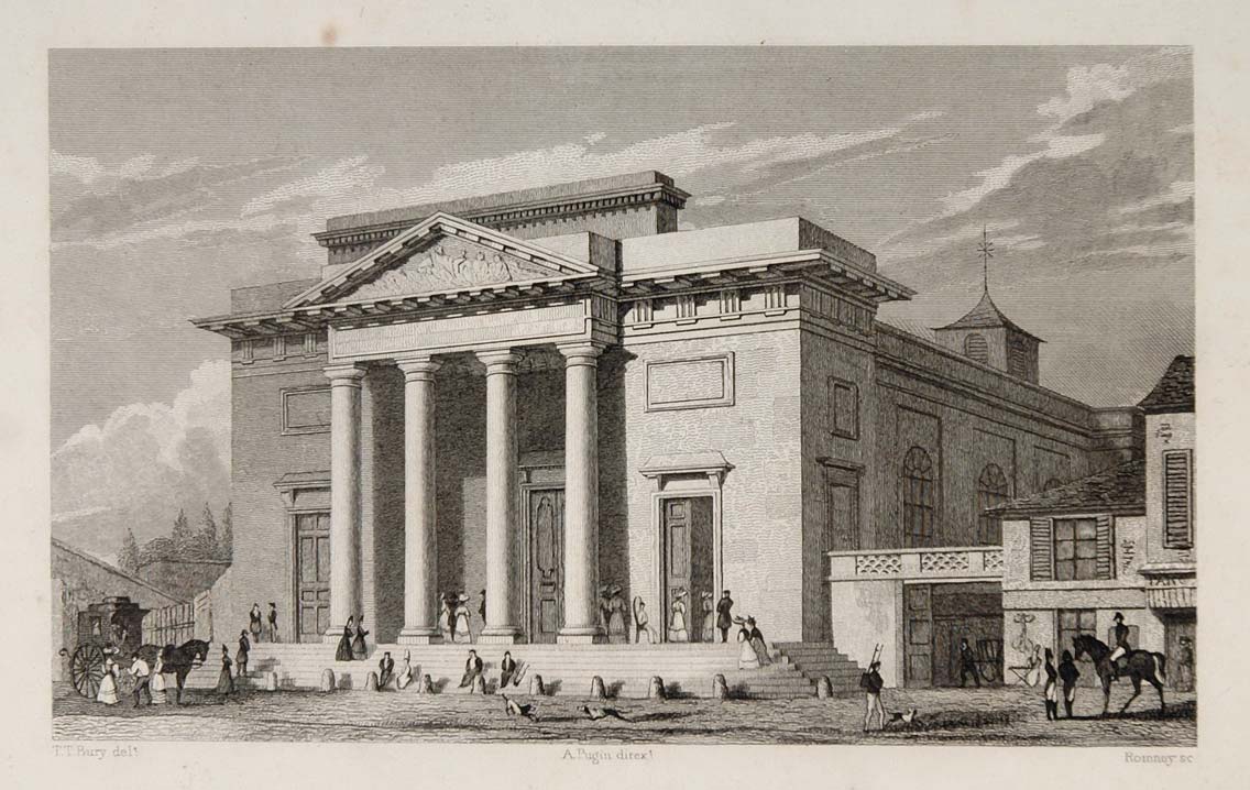 1831 Eglise Saint Philippe du Roule Paris Engraving - ORIGINAL PARIS2