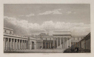 1831 Cour du Palais Legion D'Honneur Paris Engraving - ORIGINAL PARIS2