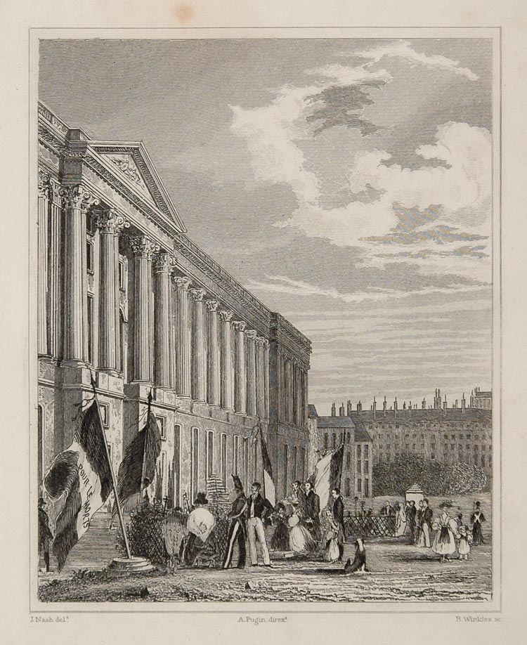 1831 Tombeau Louvre July Revolution Paris Engraving - ORIGINAL PARIS2