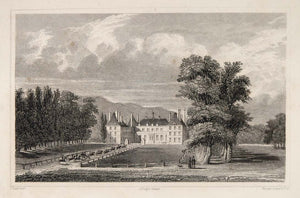 1831 Chateau de Rosny Seine France Steel Engraving - ORIGINAL PARIS2
