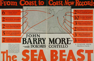1926 Ad Sea Beast Silent Film John Barrymore Warner Movie Dolores Costello PAT1