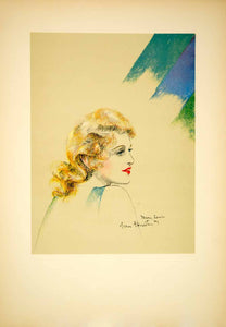 1930 Lithograph Mary Sybil Kidd Lewis Opera Star Pathe Studios Fern PATHE1