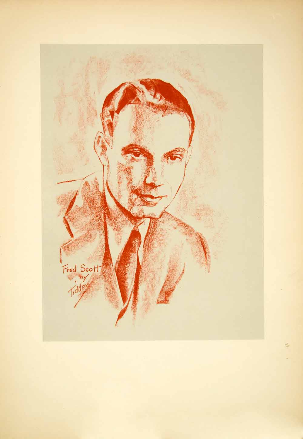 1930 Lithograph Fred Scott Pathe Movie Actor Singing Cowboy Portrait Jack PATHE1
