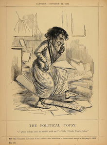 1878 Print Punch Political Cartoon Benjamin Disraeli - ORIGINAL HISTORIC PCH1