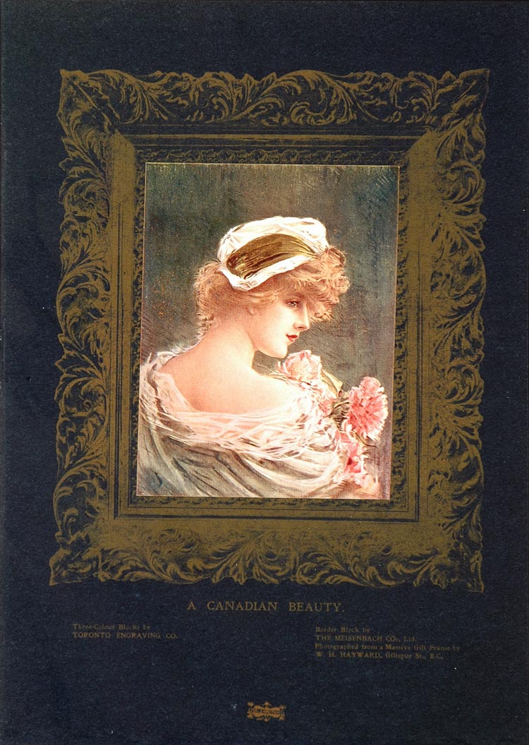 1904 Canadian Beauty Victorian Woman Portrait Print - ORIGINAL