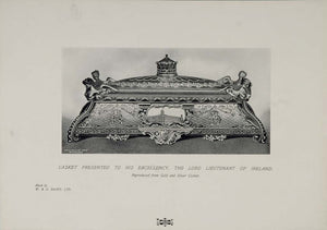1904 Original Print Box Casket Lord Lieutenant Ireland - ORIGINAL