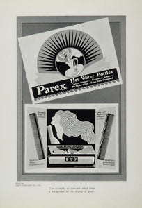 1926 Ads Parex Hot Water Bottle Vanitor Combs Grout - ORIGINAL ADVERTISING