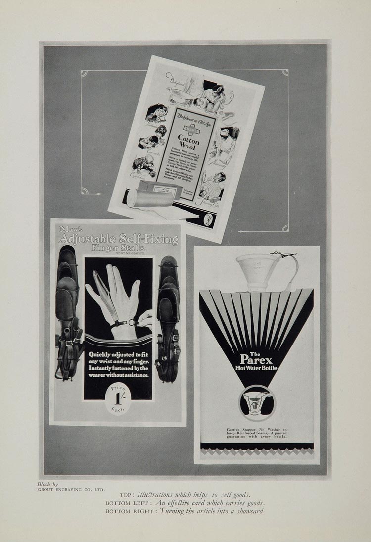 1926 Ads Parex Hot Water Bottle Cotton Wool Grout - ORIGINAL ADVERTISING