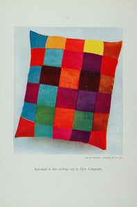 1926 Color Cushion Pillow Red Green Blue Print SET - ORIGINAL