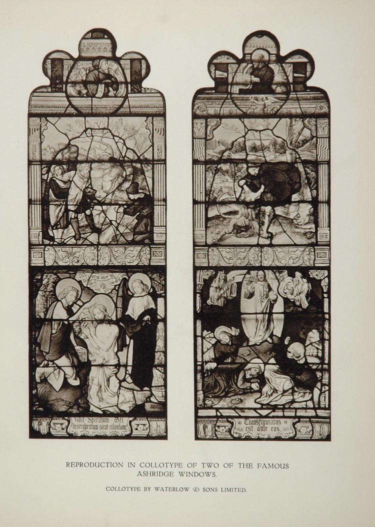 1929 Ashridge Stained Glass Windows Collotype Print - ORIGINAL – Period ...
