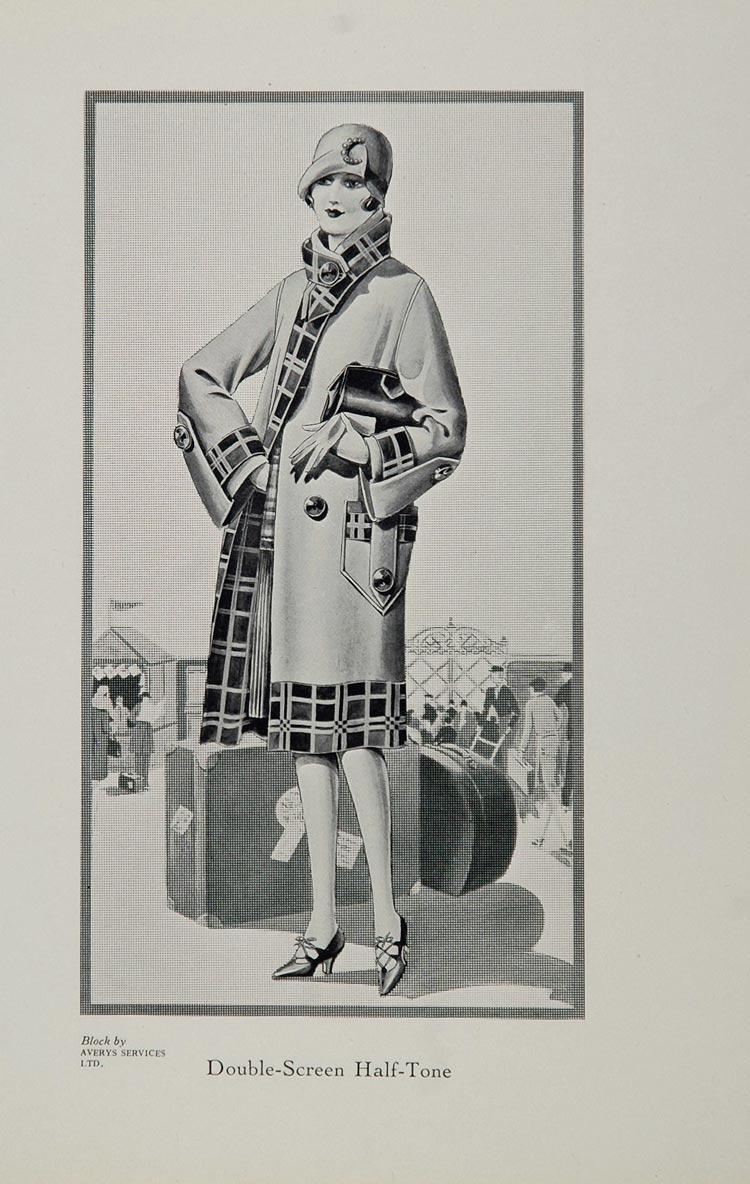 1929 Woman Traveling Travel Suitcases Original Print - ORIGINAL HISTORIC IMAGE