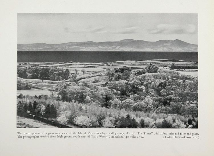 1933 Print Isle of Man Landscape Wast Water Cumberland - ORIGINAL