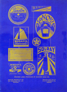 1934 Gold Ink Printing Solray Lamps Paraton Records - ORIGINAL