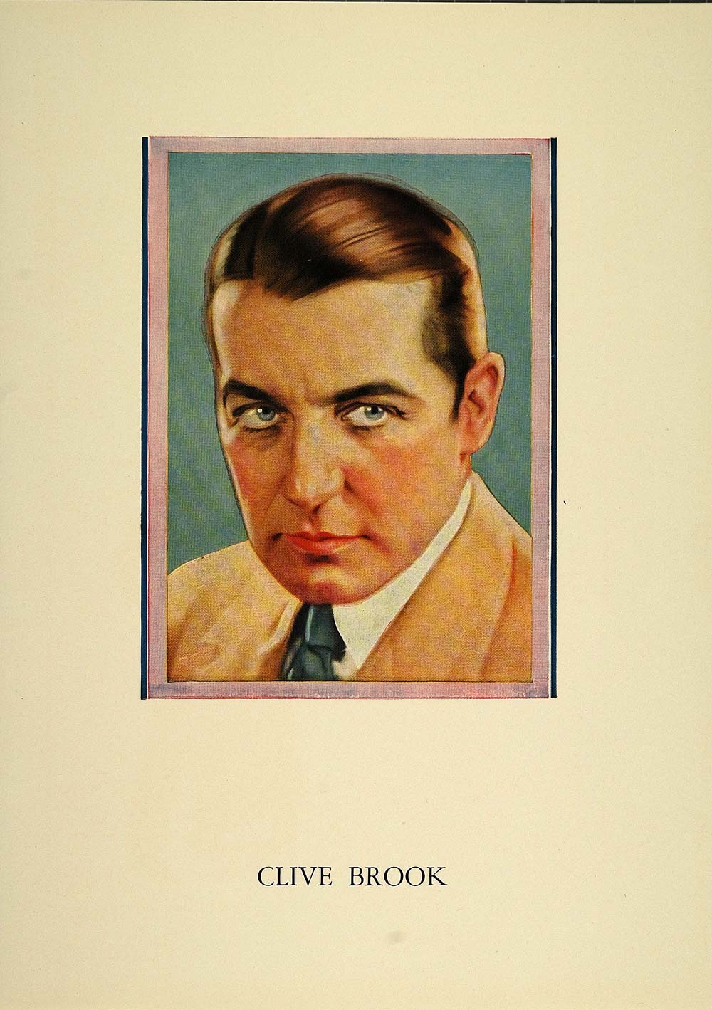 1930 Print Clive Brook Paramount Film Movie Star Actor British Violinist PEP2