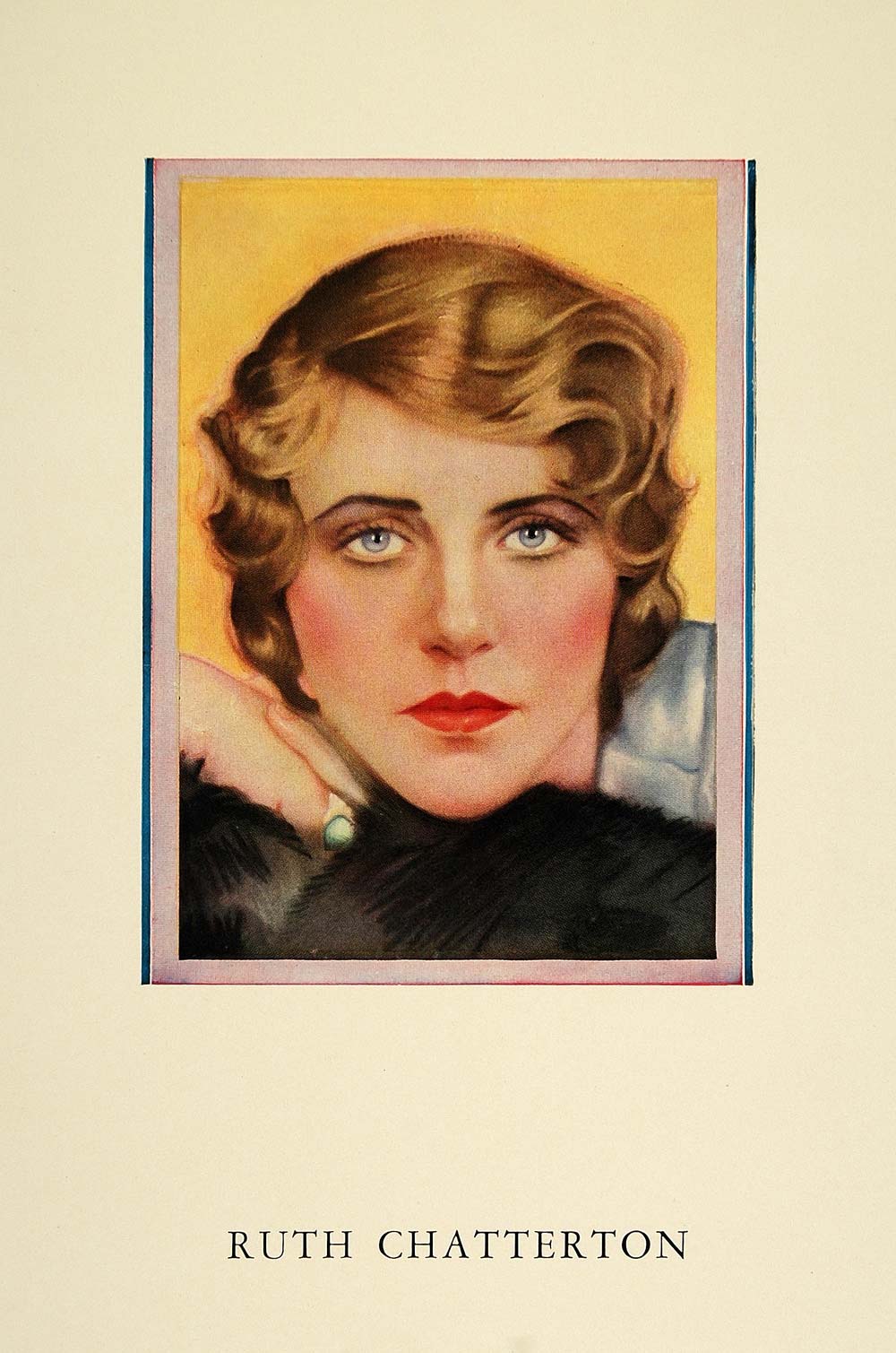 1930 Print Ruth Chatterton Paramount Movie Star Actress - ORIGINAL PEP2