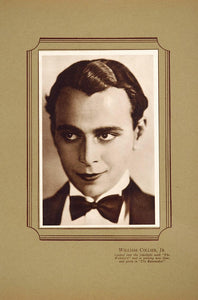 1925 William Collier Silent Film Lithograph Portrait - ORIGINAL