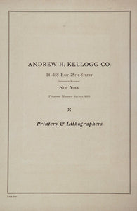 1925 Ad Andrew H. Kellogg Printers Lithographers NYC - ORIGINAL ADVERTISING