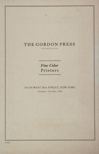 1925 Ad The Gordon Press Color Printers New York City - ORIGINAL ADVERTISING
