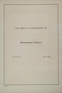 1925 Ad Morgan Lithograph Company Paramount Posters - ORIGINAL ADVERTISING