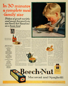 1923 Ad Beech Nut Macaroni Spaghetti Food Meals Cooking Canajoharie New PHJ1