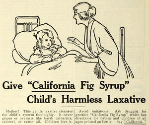 1923 Ad California Fig Syrup Children Laxative Medical Mother Constipation PHJ1