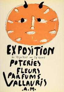 1971 Print Picasso Exposition Poteries Fleurs Parfums - ORIGINAL PIC3