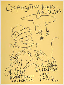 1971 Print Picasso Hispano Americaine Exposition 1951 - ORIGINAL PIC3
