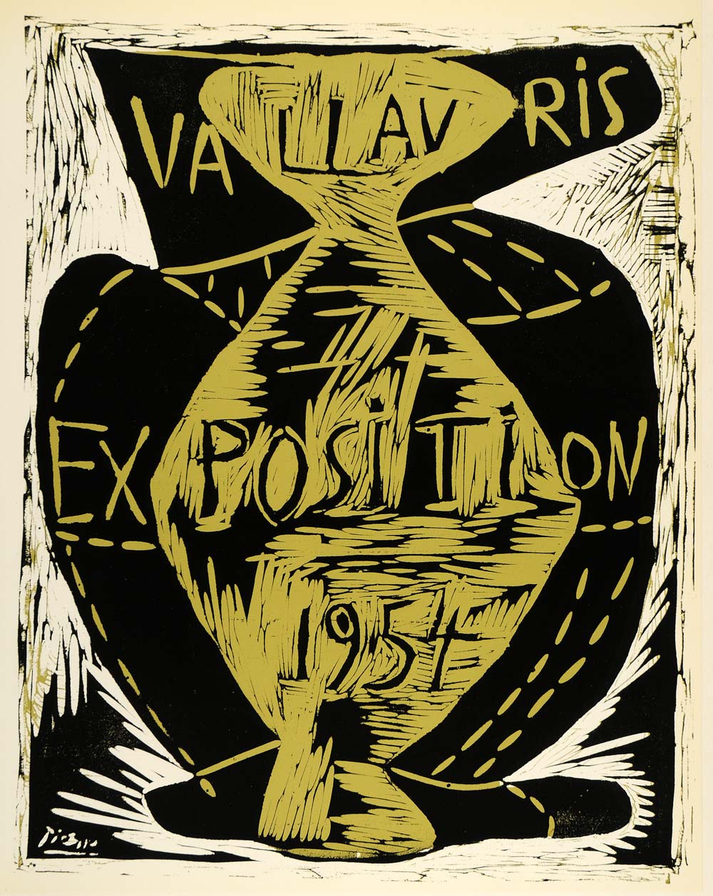 1971 Print Pablo Picasso Vallauris Exposition 1954 Art - ORIGINAL PIC3