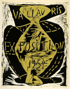 1971 Print Pablo Picasso Vallauris Exposition 1954 Art - ORIGINAL PIC3