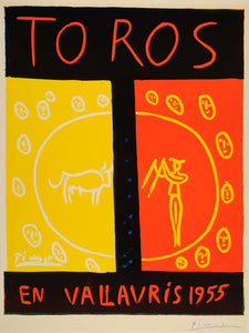 1971 Print Picasso Picador Bull Toros en Vallauris 1955 - ORIGINAL PIC3