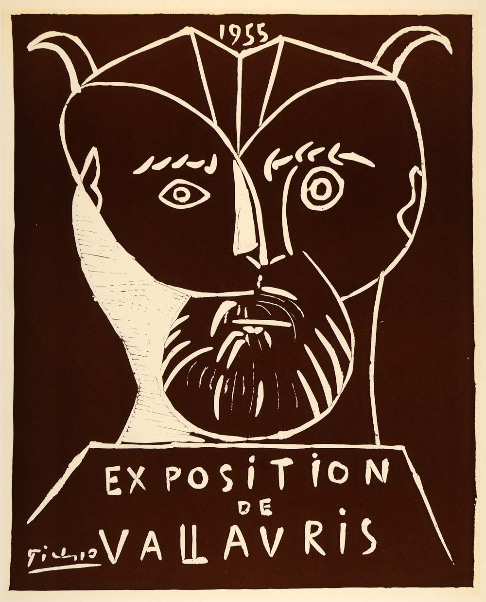 1971 Print Picasso Exposition Vallauris 1955 Art Satyr - ORIGINAL PIC3