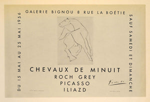 1971 Print Picasso Chevaux de Minuit Horse 1956 Art - ORIGINAL PIC3