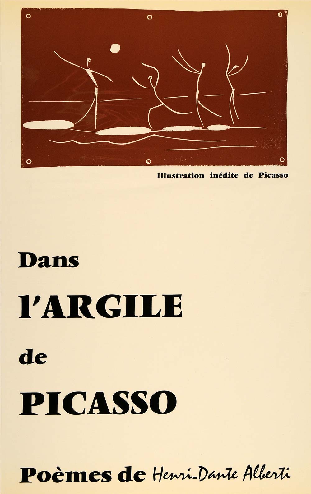 1971 Print Picasso l'Argile Poems Henri-Dante PIC3
