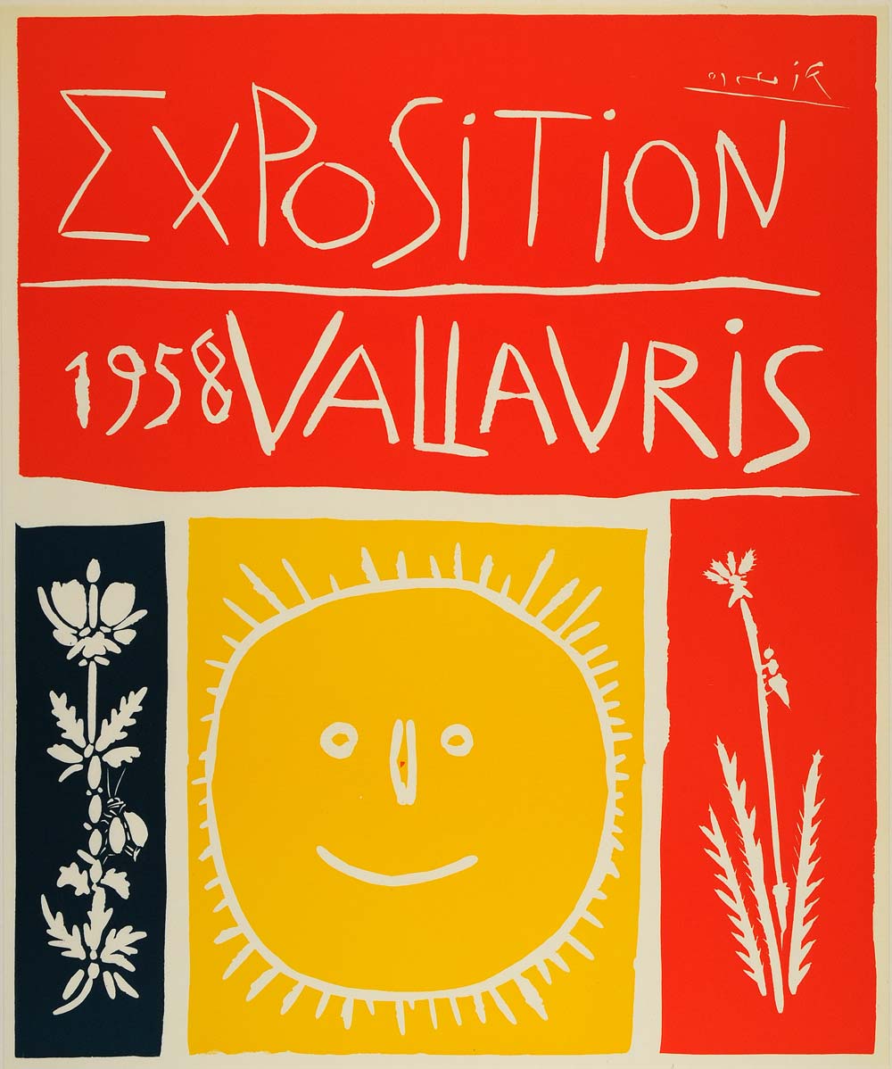 1971 Print Picasso Exposition 1958 Vallauris Art Sun - ORIGINAL PIC3