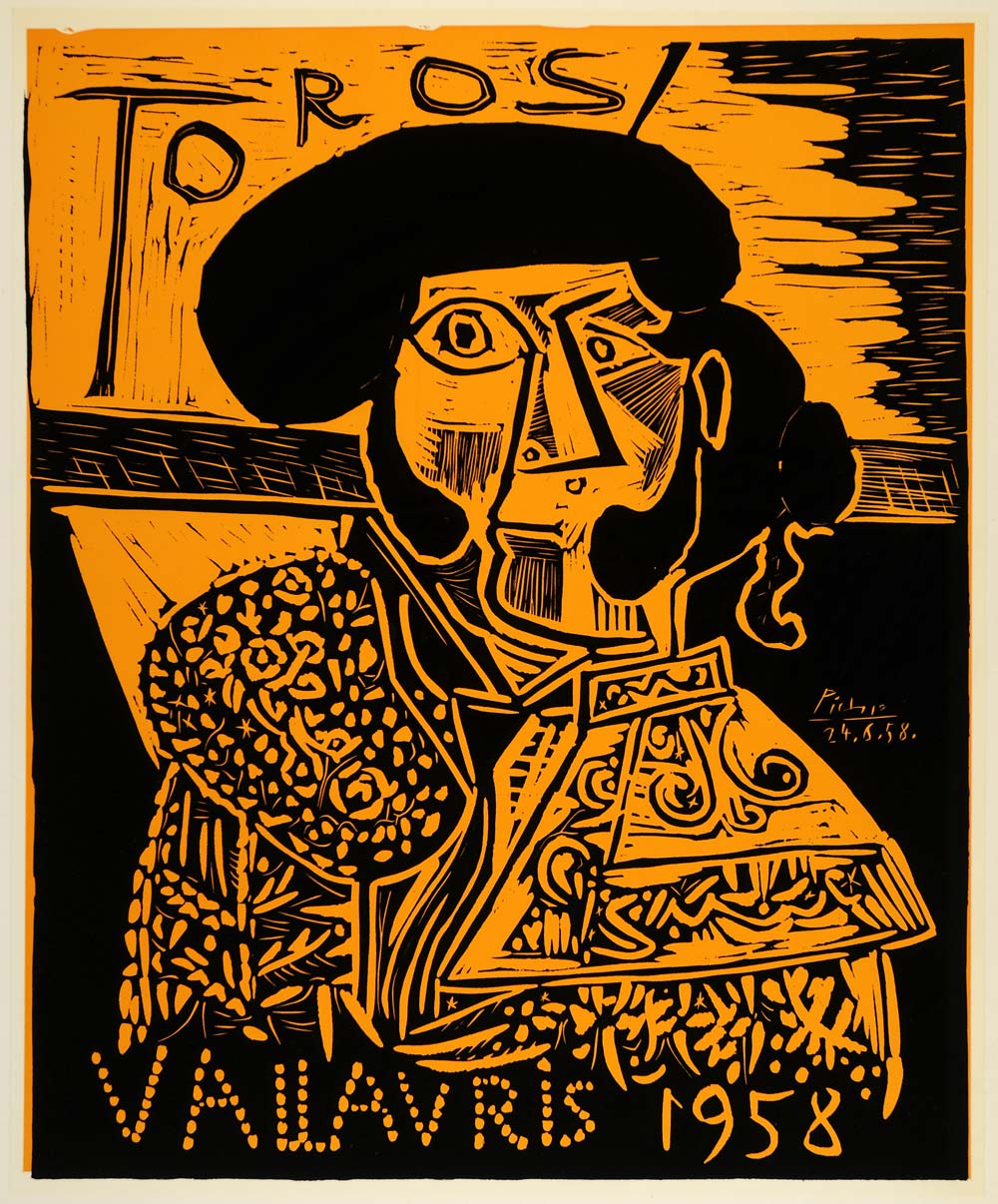 1971 Print Pablo Picasso Matador Toros 1958 Vallauris - ORIGINAL PIC3