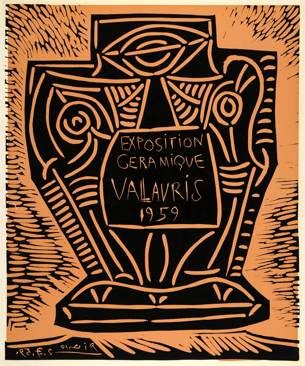 1971 Print Picasso Exposition Ceramics Vallauris 1959 - ORIGINAL PIC3