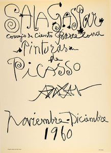 1971 Print Pablo Picasso Sala Gaspar Barcelona 1960 Art - ORIGINAL PIC3