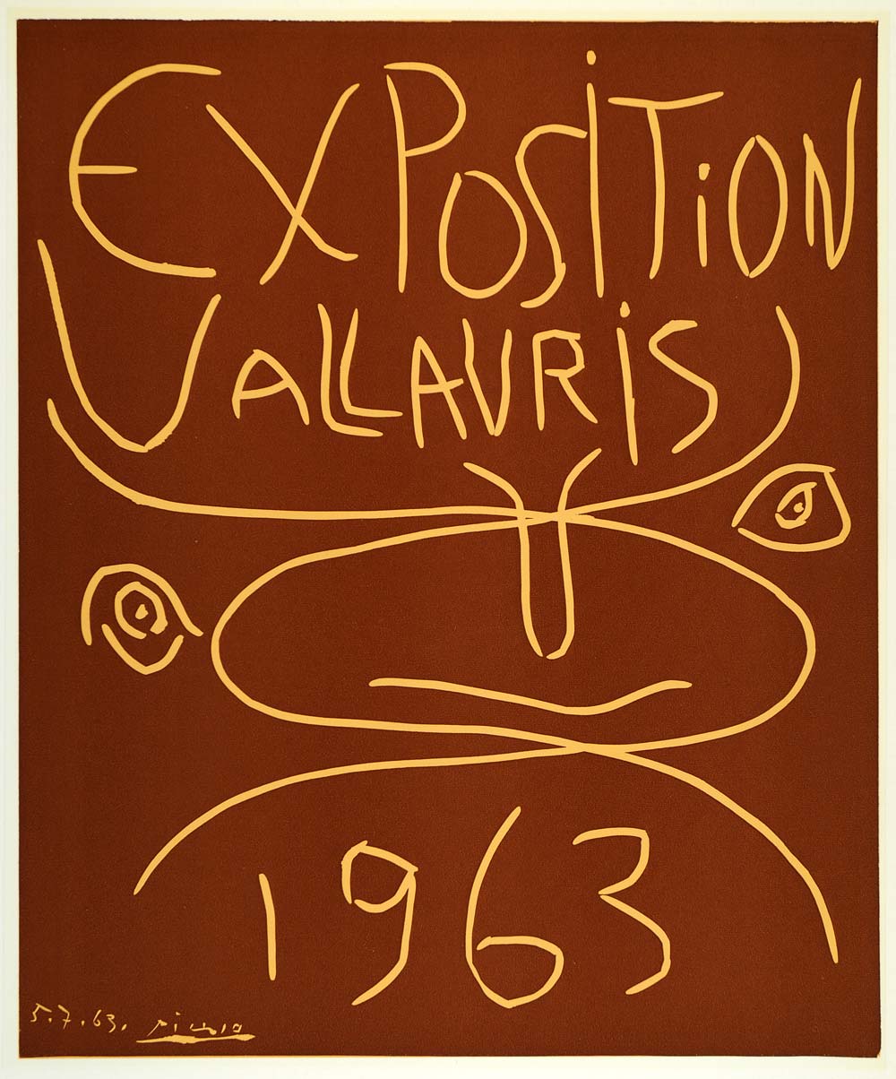 1971 Print Pablo Picasso Exposition Vallauris 1963 Art - ORIGINAL PIC3